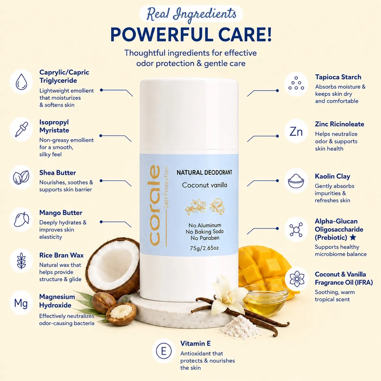 Natural Deodorant – Coconut Vanilla